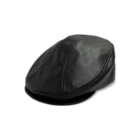KB ETHOS Leather Ascot Hat  - Black