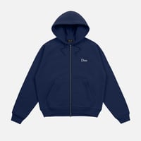 Dime Classic Small Logo Zip Hoodie - Midnight Navy