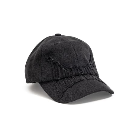 Hoddle Denim Aplique Cap - Black