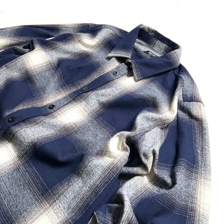 Shaka Wear Plaid Flannel Overshirts - Cream/Navy