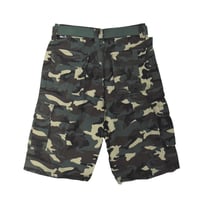 LA Gate Long Length Cargo Shorts - Woodland Camo