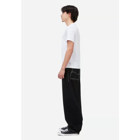 Dime Baggy Denim Pants - Black (Contrast Stitch)