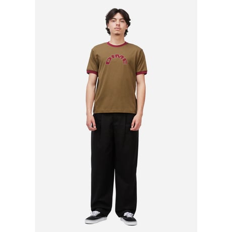 Dime Arch Ringer T-Shirt - Brown