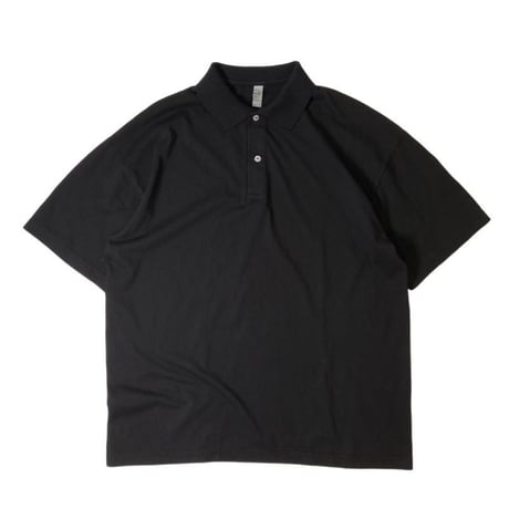 Los Angeles Apparel 6.5oz S/S Polo T-Shirts - Black [18412GD]