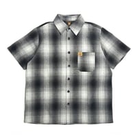 FB County S/S Checker Flannel Shirts - BlackｘGrey
