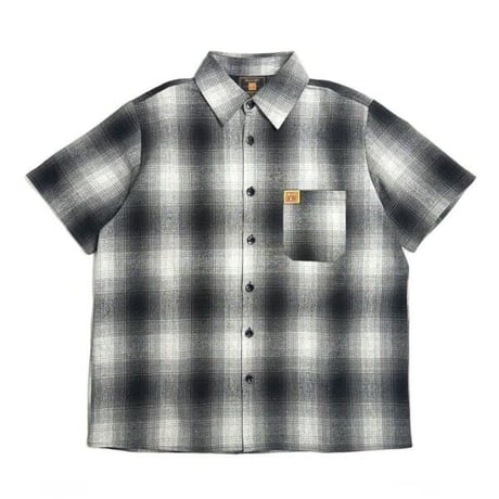 FB County S/S Checker Flannel Shirts - BlackｘGrey