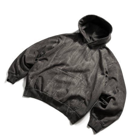 Los Angeles Apparel HF09DD 14oz Heavy Fleece Hoodie Drip Dye -  Black