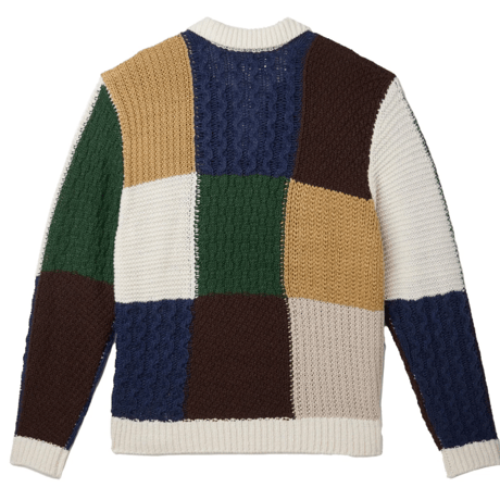 OBEY Oliver Patchwork Sweater - Unbleeached Multi