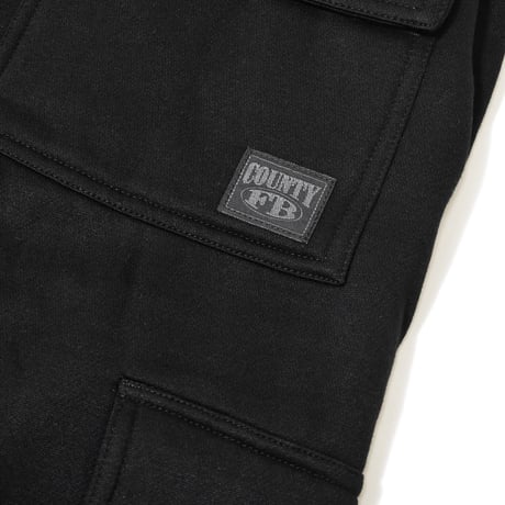 FB County Fleece Cargo Shorts - Black