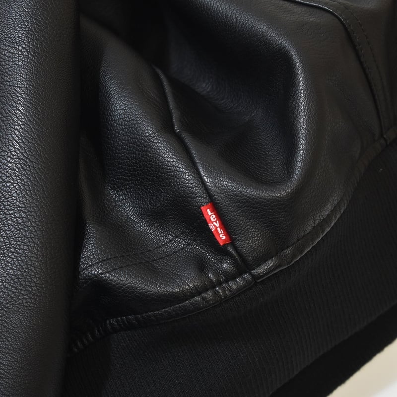 US Levi's Leather Bomber Jacket - Black | RULEZ