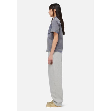 Dime Stonewash Button Up - Gray Blue