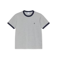 Polar Skate Co. Ringer Tee - Heather Grey/Navy