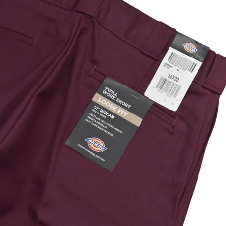 Dickies Loose Fit Double Knee Work Pants - Burgundy