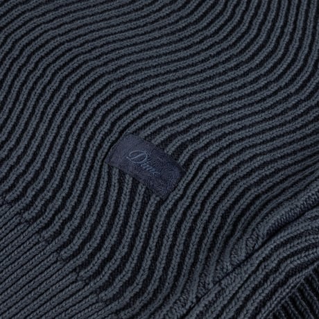 Dime Wave Knit Sweater - Navy