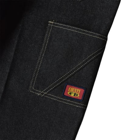 FB COUNTY Old School Carpenter Denim Pants - Black