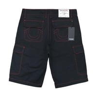 True Religion Cargo Shorts - Jet BlackｘRed