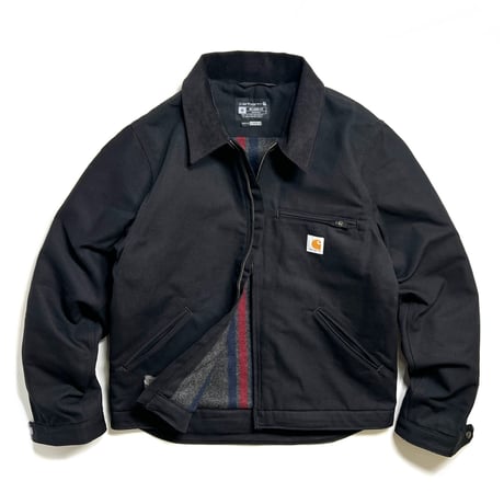 US Carhartt Relaxed Fit Duck Blanket-Lined Detroit Jacket - Black