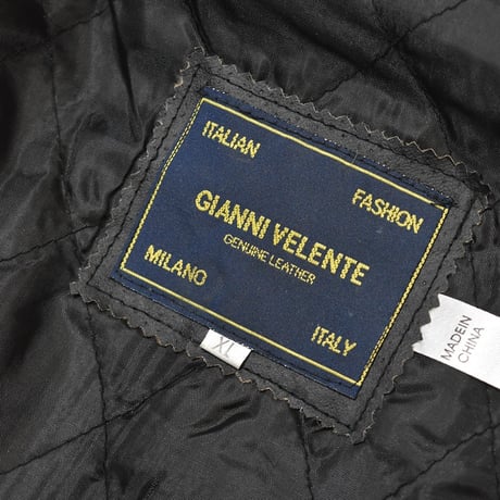 [Deadstock] Genuine Italian Leather Jacket - Black
