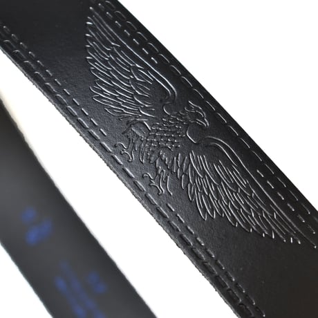 PM Adirondack 1½” Eagle Embossed Western Leather Belt Black