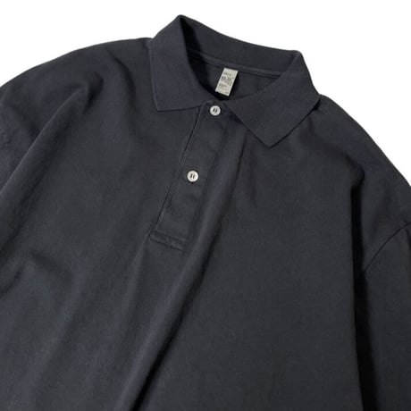 Los Angeles Apparel 6.5oz L/S Polo T-Shirts - Black [18417GD]