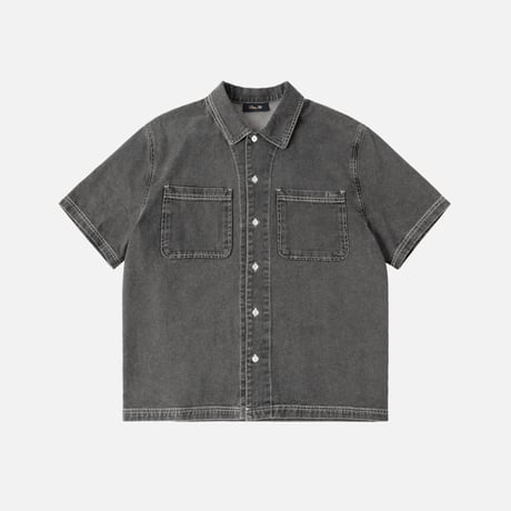 Dime Stonewash Button Up - Black Washed