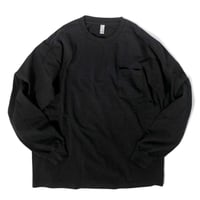 Los Angeles Apparel 6.5oz Garment Dye Long Sleeve Pocket Tee - Black