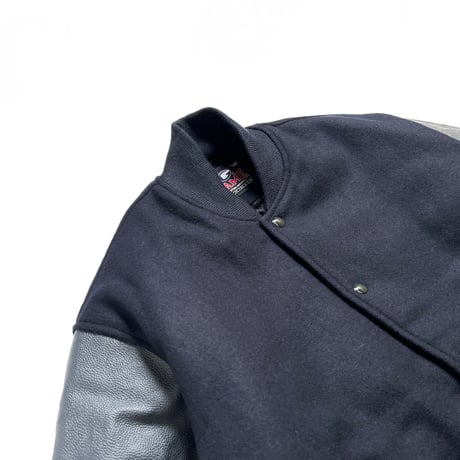 GAME Sportswear Wool/Leather The Varsity Jacket - Navy
