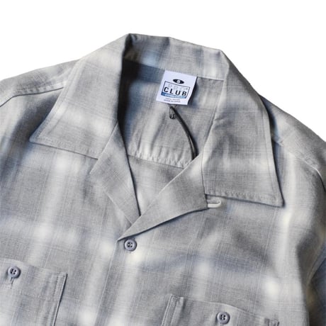 PRO CLUB Comfort Ombre Checker Short Sleeve Shirt - Heather Grey