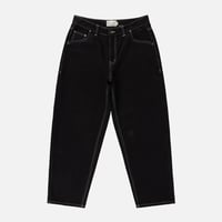Dime Baggy Denim Pants - Black (Contrast Stitch)