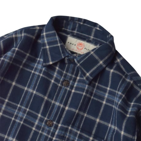 Free Planet Plaid Flannel Shirts - Navy Multi