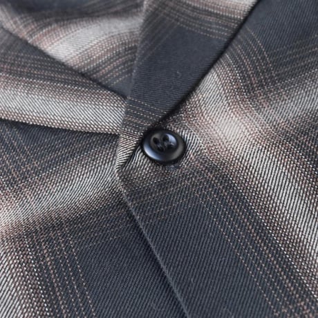 PRO CLUB Comfort Ombre Checker Short Sleeve Shirt - Brown