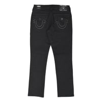 True Religion Ricky Flap Relaxed Straight Denim - Black / Blac Stitch