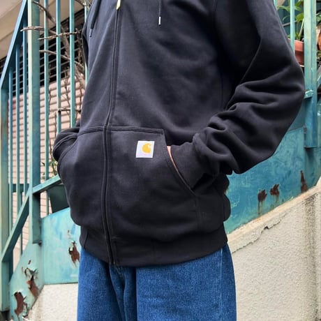 US Carhartt Loose Fit Midweight Full-Zip Sweatshirts - Black