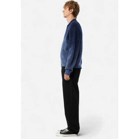 Dime Mohair Double Zip Knit - Midnight Blue