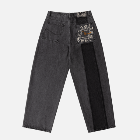Dime Baggy Denim Pants - Knowtomatic Black