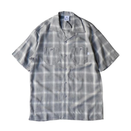 PRO CLUB Comfort Ombre Checker Short Sleeve Shirt - Heather Grey
