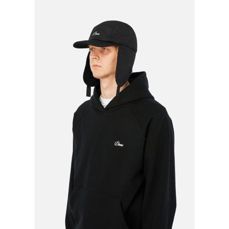 Dime Cursive Earflap Cap - Black
