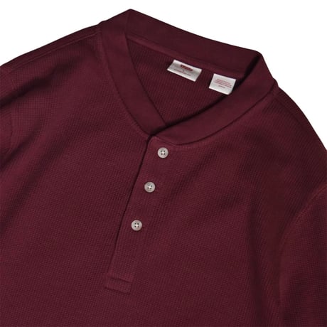 Levi's L/S Henlyneck Thermal Shirts - Burgundy