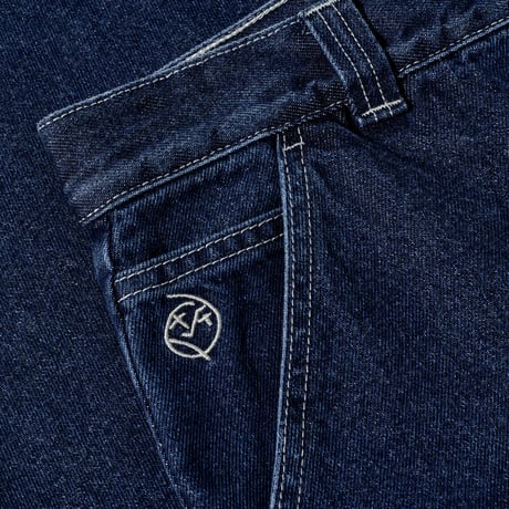 Polar Big Boy Work Pants - Dark Blue w/ White Stitching