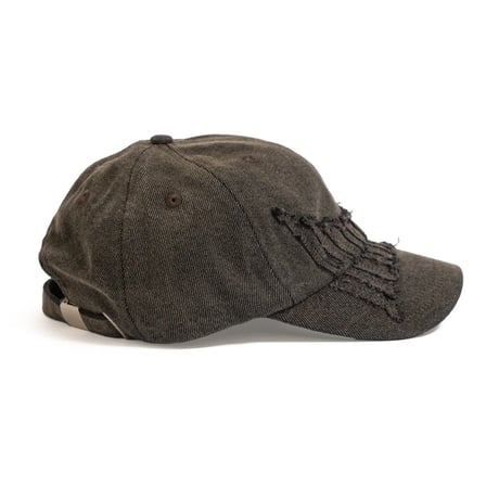 Hoddle Denim Aplique Cap - Brown