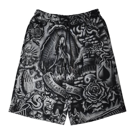 FB County Inked Up Baggy Fleece Shorts - Black