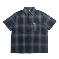 FB County S/S Checker Flannel Shirts - RoyalｘBlackｘGrey
