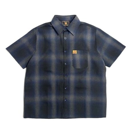 FB County S/S Checker Flannel Shirts - RoyalｘBlackｘGrey