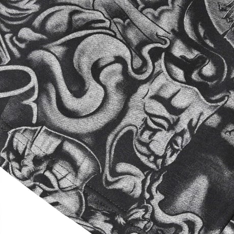 FB County Inked Up Baggy Fleece Shorts - Black