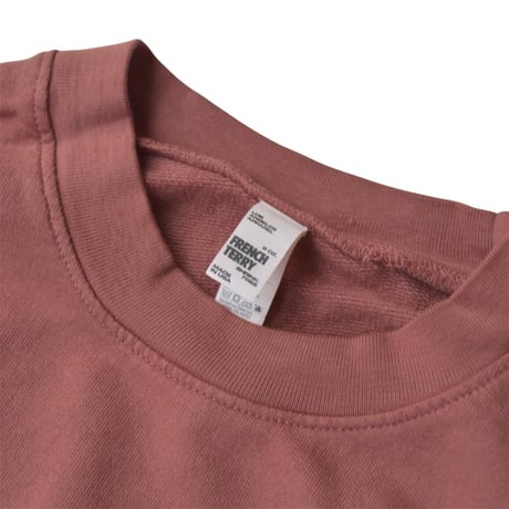 Los Angeles Apparel Long Sleeve Garment Dye French Terry Pullover - Old Rose