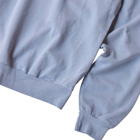 Los Angeles Apparel Long Sleeve Garment Dye French Terry Pullover - Clear Blue