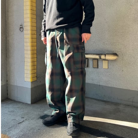 FB County Checker Cargo Pants - Black/Green