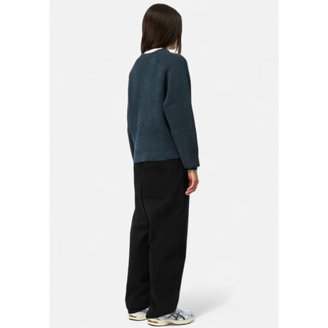 Dime Wave Knit Sweater - Navy