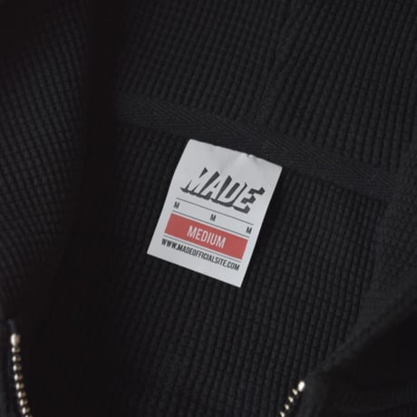 MADE BLANKS Snow Day Thermal Zip Hoodie - Black