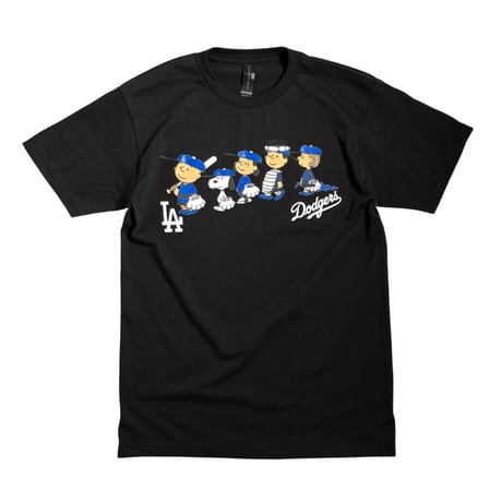 Snoopy LA Dodgers S/S T-Shirts - Black